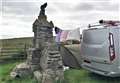 Campers hang out washing on historic Caithness monument 