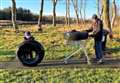 Litter pickers get busy at Wick riverside for the start of 2023 