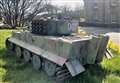 World War II tank stands guard on Wick hillside