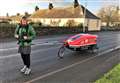 74-year-old wonder woman and her Pope mobile pass through Castletown 