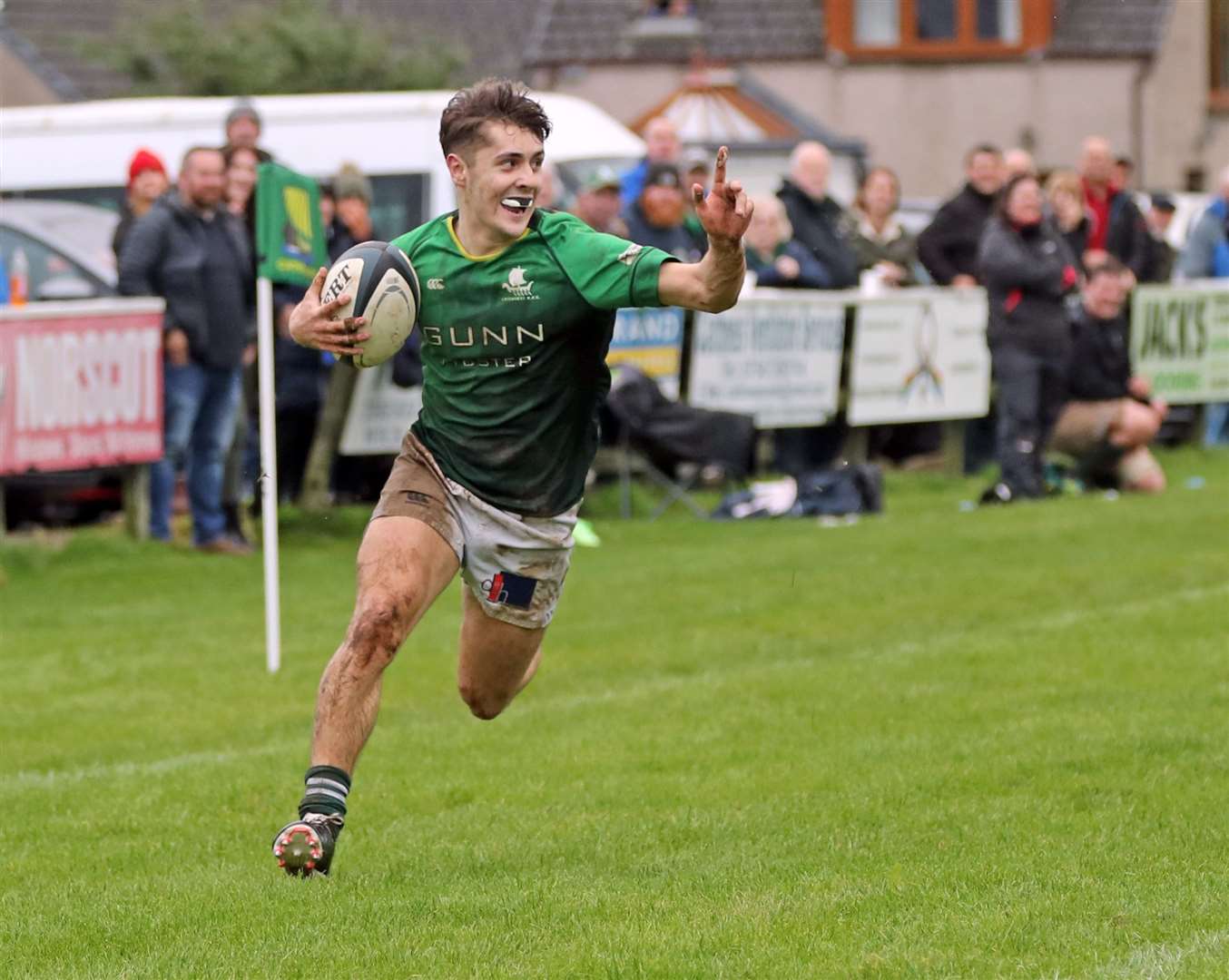 Euan MacDonald got two of the tries against Mackie at Millbank. Picture: James Gunn