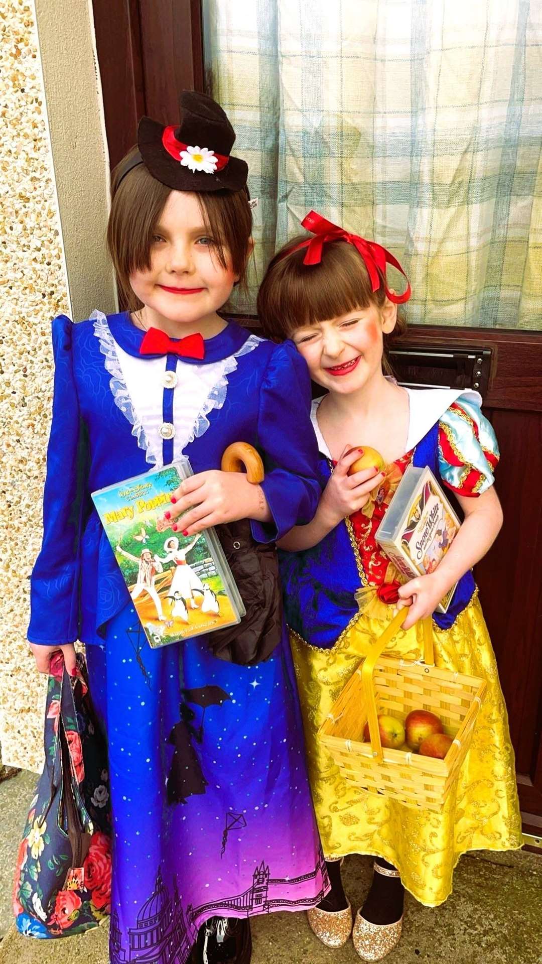 Yolanda Robertson's picture of Hollie (7) as Mary Poppins and Cardi (5) as Snow White.
