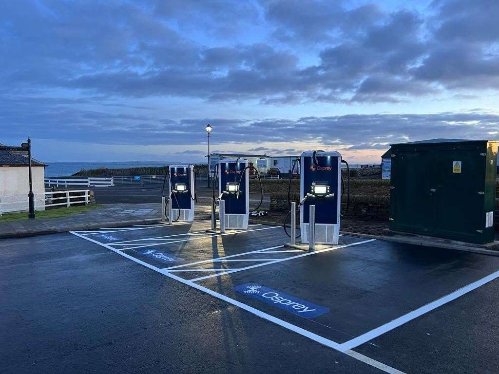 The three new electric chargers have been installed at John o' Groats