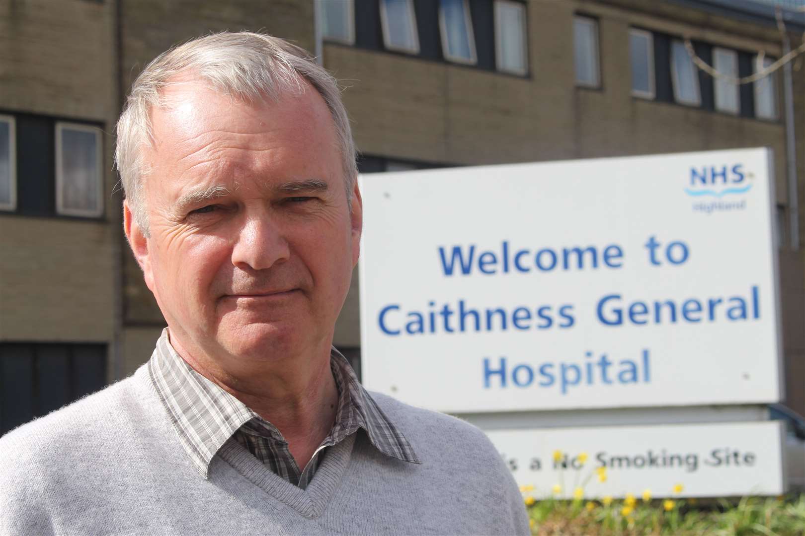 Ron Gunn at Caithness General Hospital in Wick.