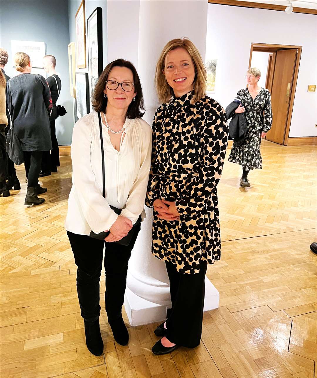 Caithness artists Magi Sinclair (left) and Lindsey Gallacher were delighted to be featured at the national art show and receive the recognition.