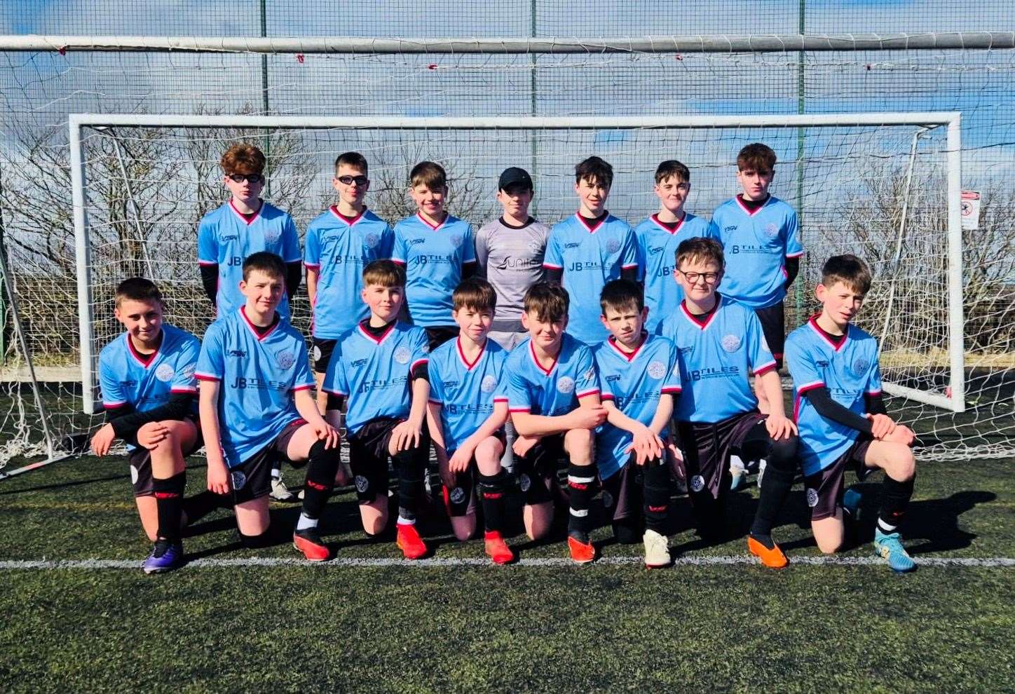 The Caithness United under-14s who played Balloan Fury at the Wick campus.