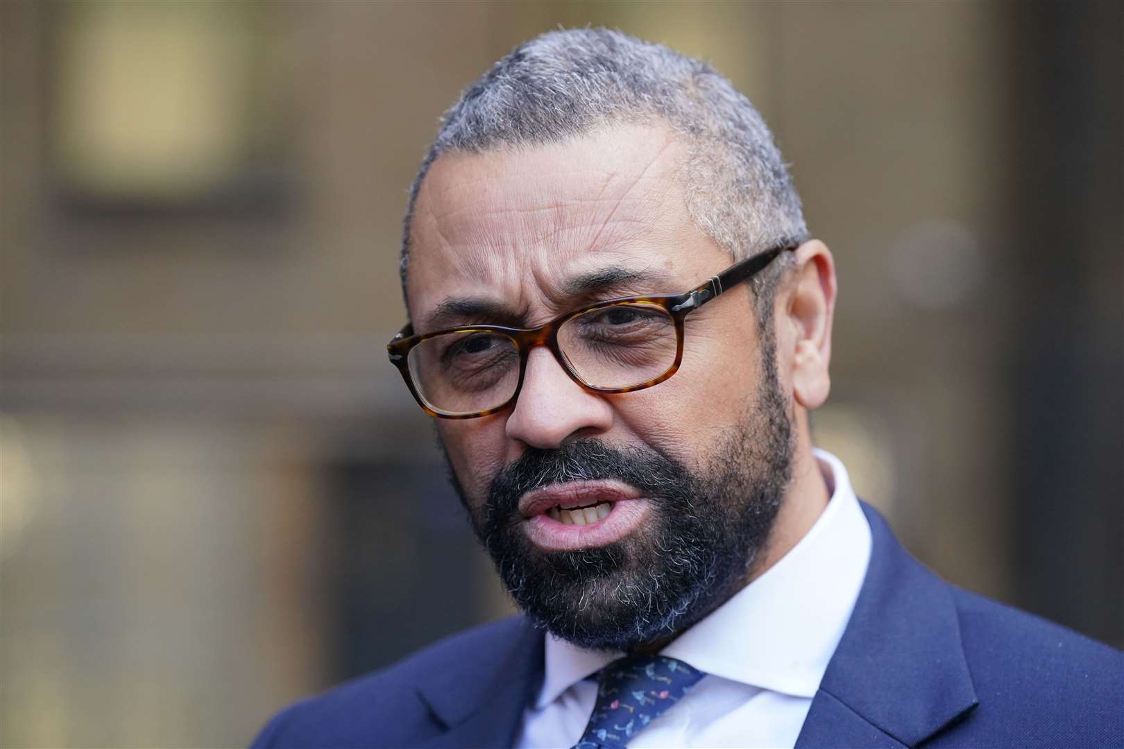 Home Secretary James Cleverly defended the Commons Speaker (Jonathan Brady/PA)