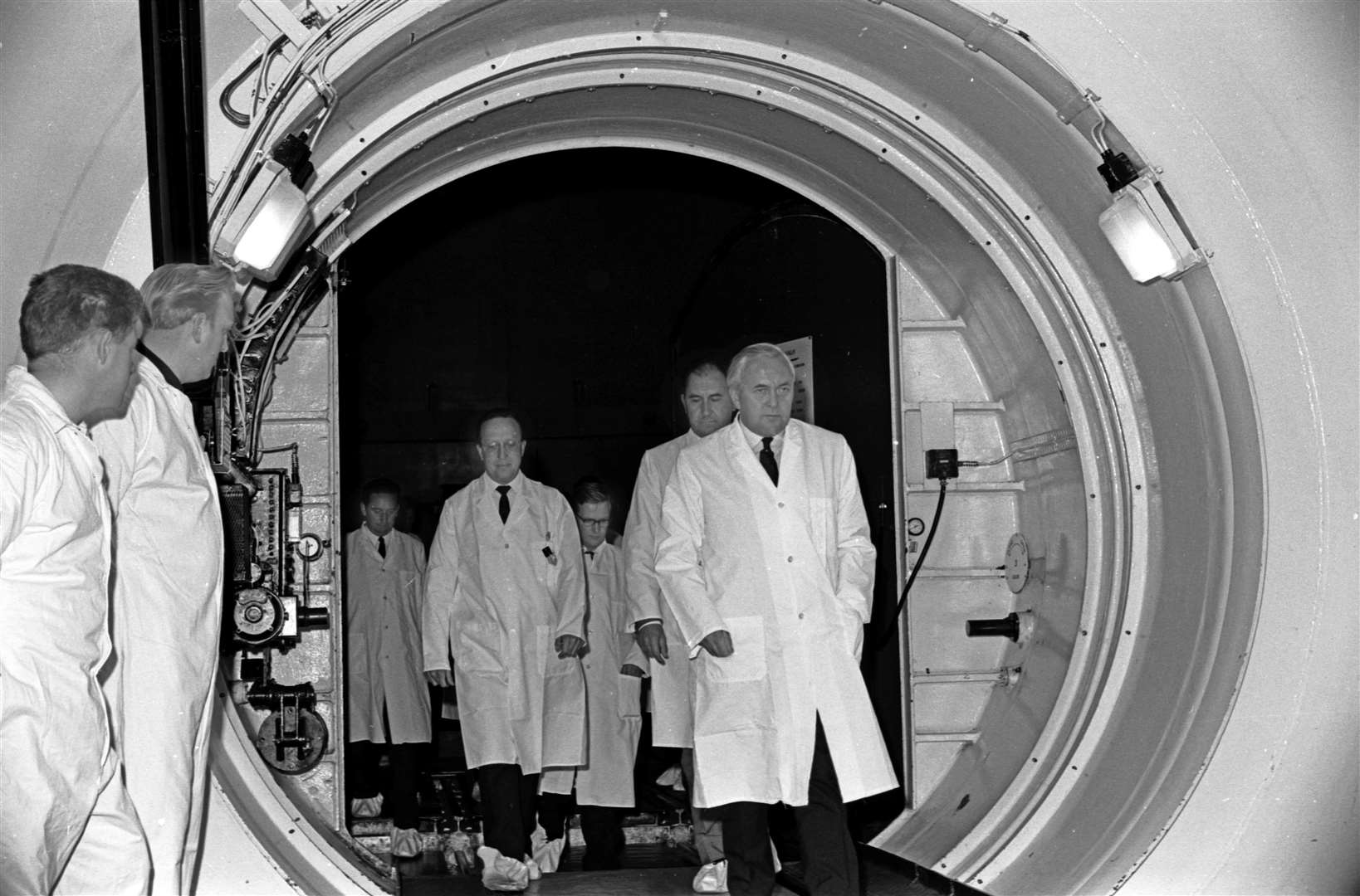 Prime Minister Harold Wilson being given a tour Dounreay. The photo is believed to have been taken in July 1969. Picture: NRS Dounreay and NDA