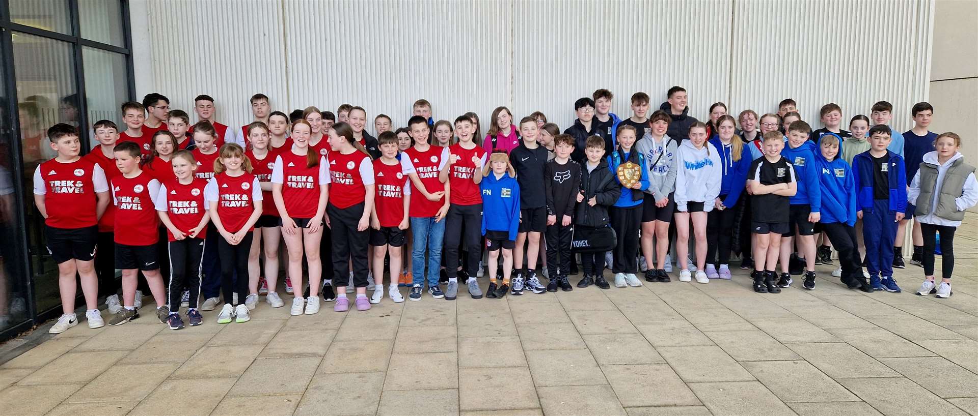The Caithness and Orkney teams who took part in the inter-county event at the East Caithness Community Facility. There were three age groups, U13, U15s and U18.
