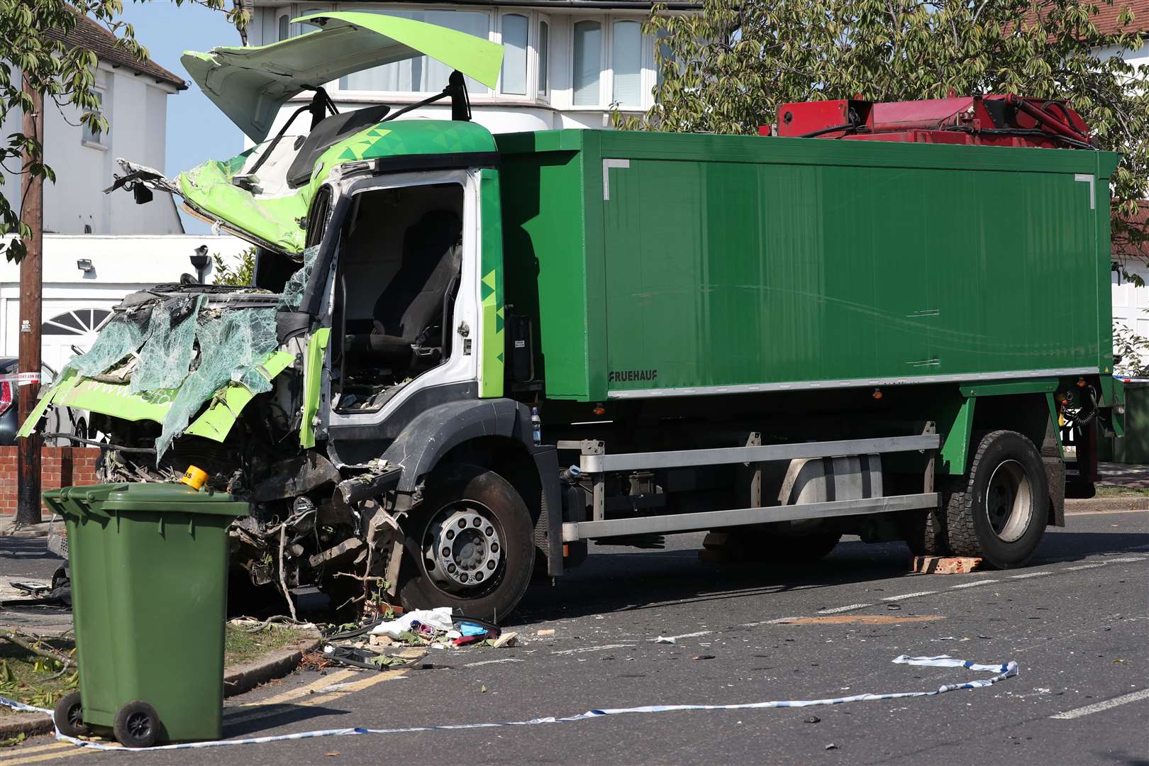 The scene of the collision (Jonathan Brady/PA)