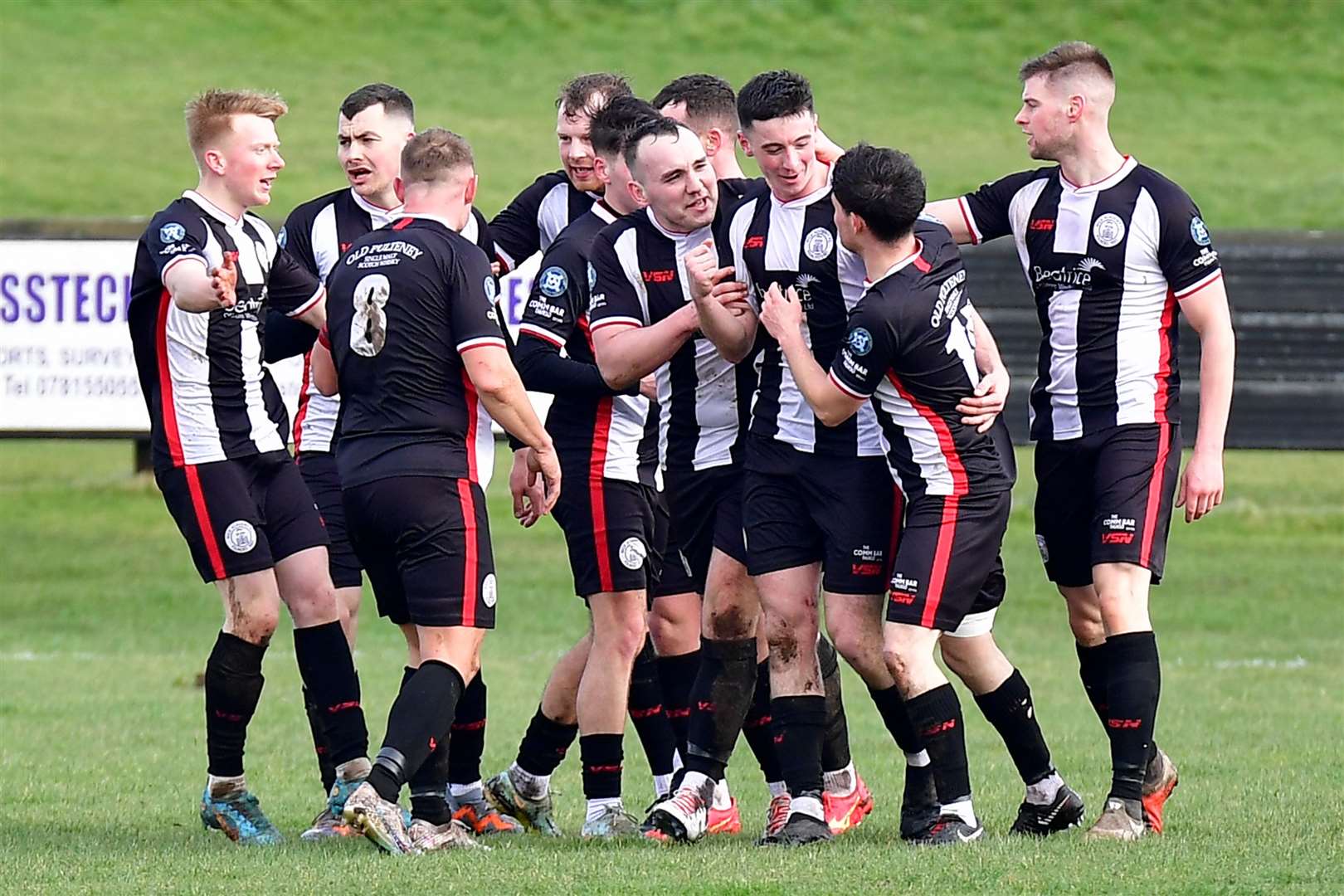 Miller is 'quite excited' about the current Wick Academy team, seen here celebrating a goal during last Saturday's 3-1 victory over Buckie Thistle. Picture: Mel Roger