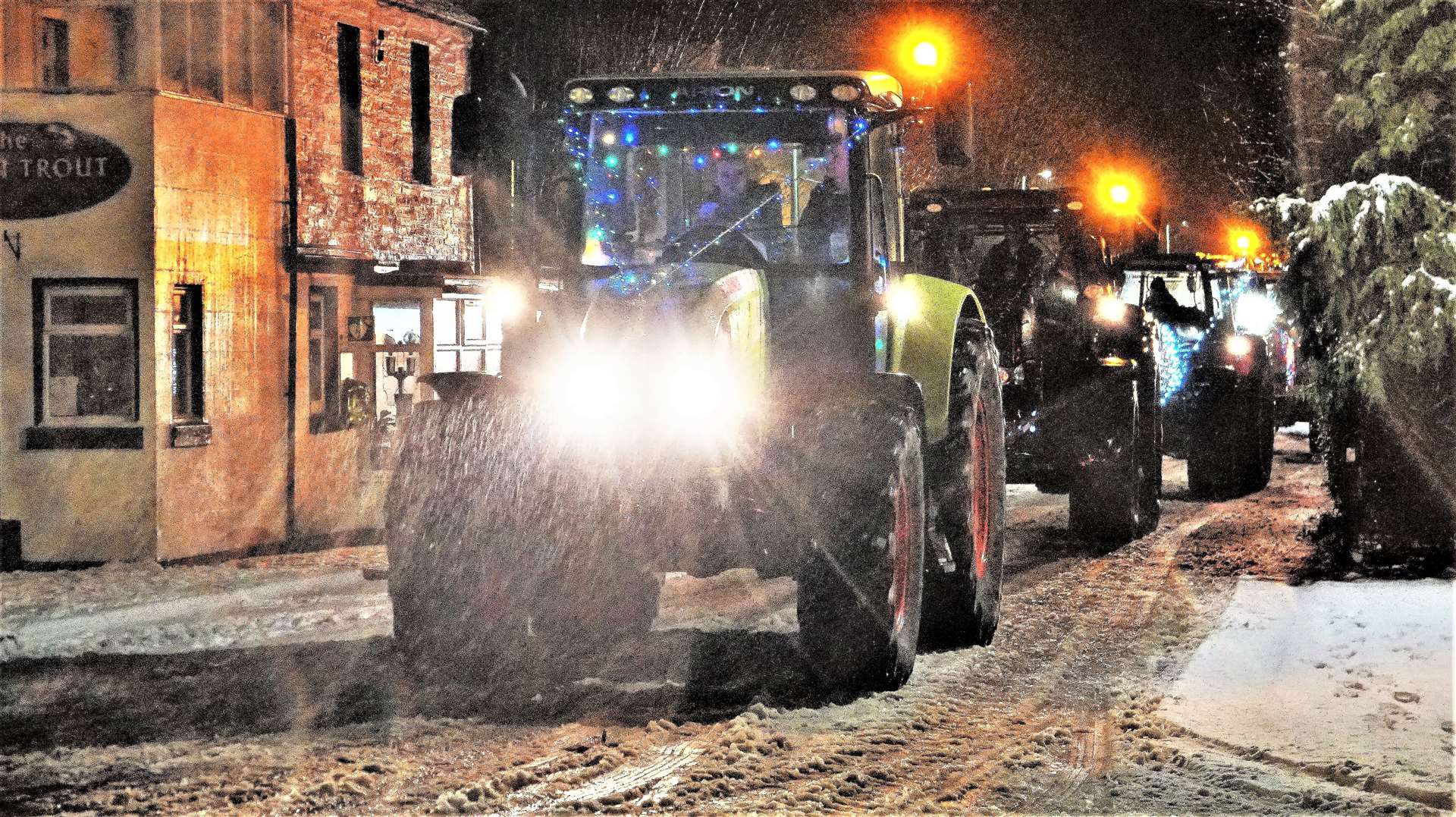 The Caithness centenary year celebrations began over the festive season with a convoy of tractors taking part in a fundraising journey around the county. Picture: DGS